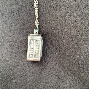 Police Box Necklace NWT